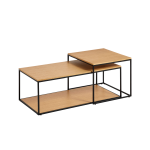 Kave Home - Soffbord Yoana, Set om 2 - Brun