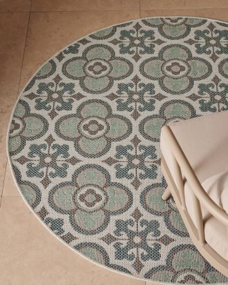 Ellos - Utomhusmatta Burano Round - Blå - 200