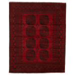 Bargi - Ullmatta Afghan Red 153x191 - Röd - 155X200