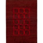 Bargi - Ullmatta Afghan Red 201x282 - Röd - 199X305