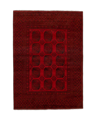 Bargi - Ullmatta Afghan Red 201x282 - Röd - 199X305
