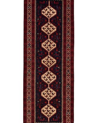 Bargi - Ullmatta Shah Sawand Multi 107x298 - Multi - 78X295