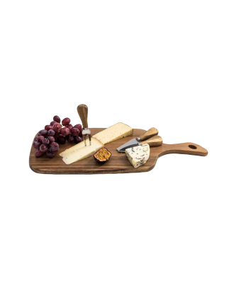 Markus Aujalay - Ostbricka / Skärbräda Tapas Liten med 3 bestick - Natur