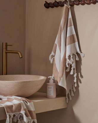 Ellos - Handduk Hilda 50x70 cm - Brun - 50X70