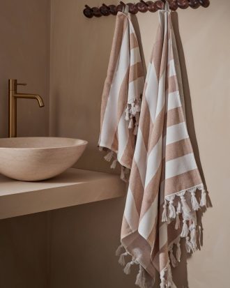 Ellos - Badhandduk Hilda 70x140 cm - Brun - 70X140