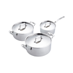 Scanpan - Grytset Fusion 5 i 3-delar: Kastrull 2,0 l, gryta 3,7 l, 5,2 l - Silver
