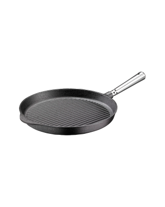 Skeppshult - Grillpanna 28 cm med stålhandtag - Svart