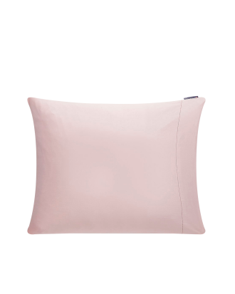 Lexington - Örngott Washed Cotton Sateen Detail Pillowcase - Rosa - 65X65