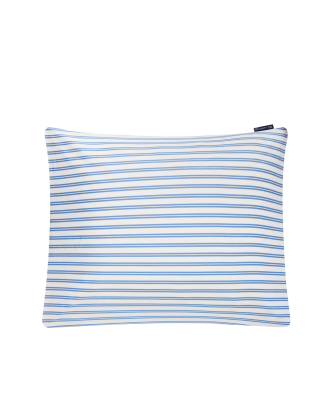 Lexington - Örngott Striped Cotton Poplin Pillowcase - Blå - 65X65
