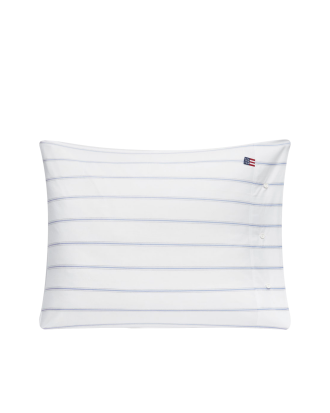 Lexington - Örngott Striped Lyocell/Cotton Pillowcase - Vit - 65X65