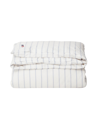 Lexington - Påslakan Striped Lyocell/Cotton Duvet Cover - Vit - 220X220