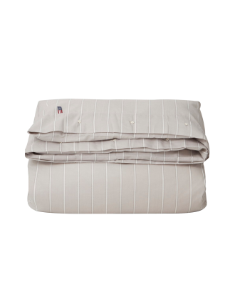 Lexington - Påslakan Striped Lyocell/Cotton Duvet Cover - Grå - 220X220