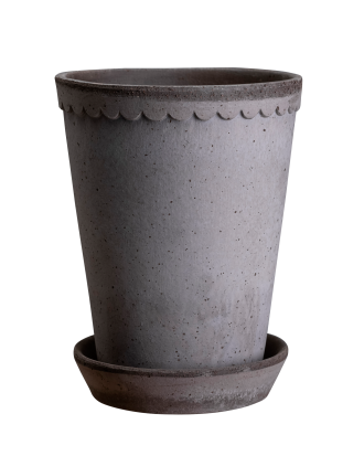 Bergs Potter - Hög kruka med fat Helena RAW