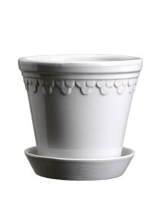 Bergs Potter - Kruka med fat Københavner GLAZED