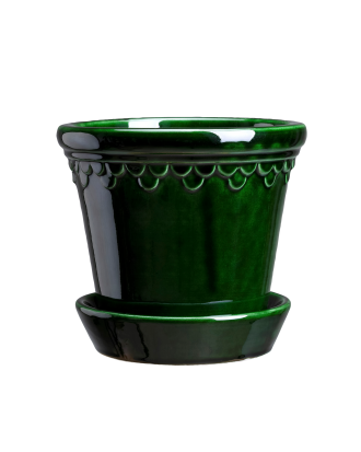 Bergs Potter - Kruka med fat Københavner GLAZED