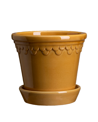 Bergs Potter - Kruka med fat Københavner GLAZED