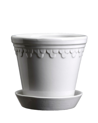 Bergs Potter - Kruka med fat Københavner GLAZED