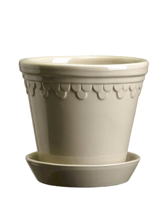 Bergs Potter - Kruka med fat Københavner GLAZED