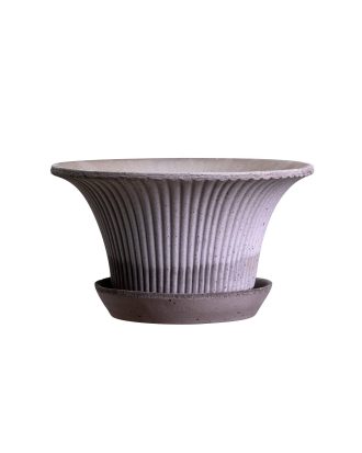 Bergs Potter - Kruka med fat Daisy Raw Ø 30 cm - Grå