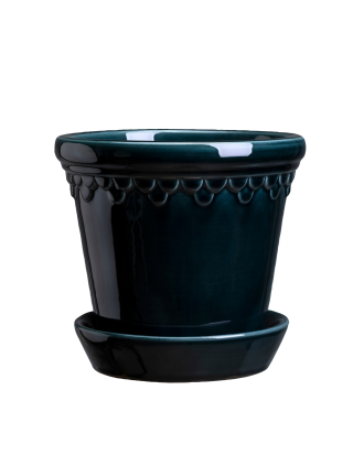 Bergs Potter - Kruka med fat Københavner GLAZED