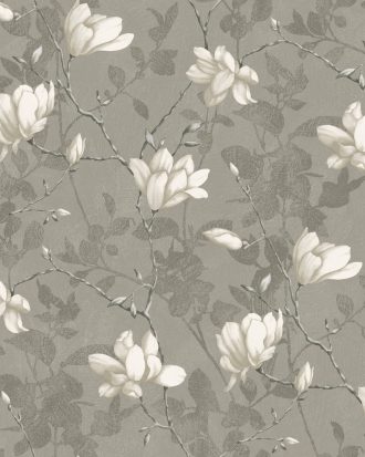 Boråstapeter - Tapet Lily Tree - Grå