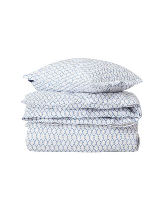 Lexington - Påslakanset Rope Printed Cotton Poplin Bed Set - Vit - 150X210