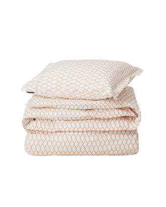 Lexington - Påslakanset Rope Printed Cotton Poplin Bed Set - Vit - 150X210