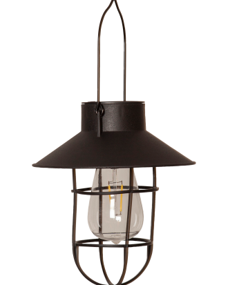 Star Trading - Solcellsdekoration Cage 21cm - Svart