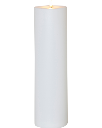 Star Trading - LED Ljus Flamme Rak 38 cm - Vit