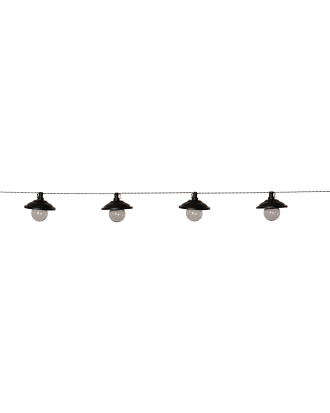 Star Trading - Solcells-ljusslinga Globe Shade - Svart