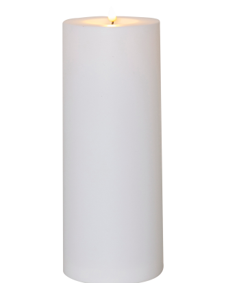 Star Trading - LED Ljus Flamme Rak 28 cm - Vit