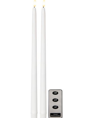Star Trading - LED Antikljus 2-pack Flamme Slim - Vit
