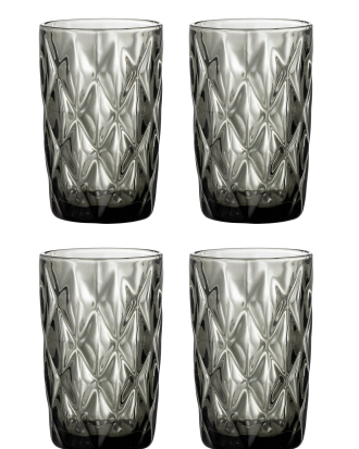 Bloomingville - Dricksglas Asana 4-pack - Grå