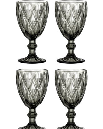 Bloomingville - Vinglas Asana 26 cl 4-pack - Grå