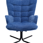 KARE Design - Snurrfåtölj denim Oscar - Blå