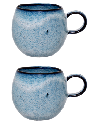 Bloomingville - Mugg Sandrine - 2 st. - Blå