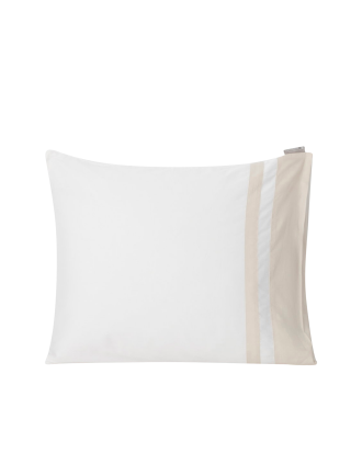 Lexington - Örngott Hotel Sateen Contrast Pillowcase - Vit - 65X65