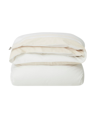 Lexington - Påslakan Hotel Sateen Contrast Duvet Cover - Vit - 220X220
