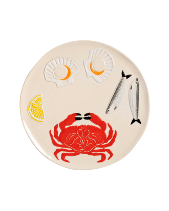 &k Amsterdam - Serveringsfat krabba De la mer - Beige