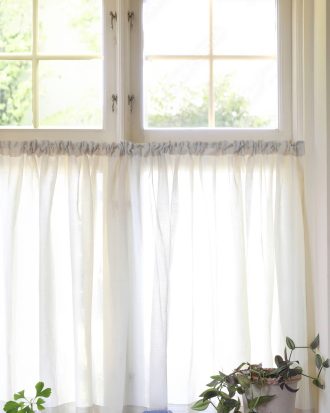 Mimou - Cafégardin Grace dubbel bredd - Natur - 290X85