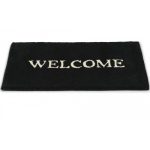 Welcome svart - dörrmatta