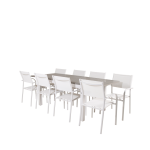 Venture Home - Matgrupp Athena inkl 8st Samos matstolar - Grå