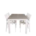 Venture Home - Matgrupp Albany med 4st matstolar Santorini - Grå