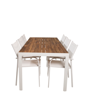 Venture Home - Matgrupp Bois med 6st matstolar Santorini - Natur