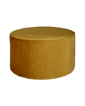WOOOD - Puff Sara L ø60 cm - Gul