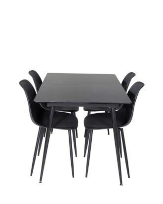 Venture Home - Matgrupp Solhem inkl 4st matstolar Penally - Svart