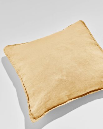 Pastill - Frank kuddfodral i franskt lin 60x60 - Gul - 60X60