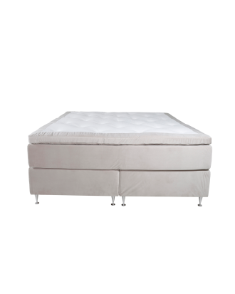 Venture Home - Kontinentalsäng med/fast Fjärås sammet - Beige - 180X200