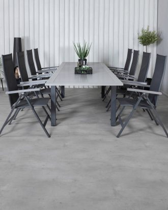 Venture Home - Matgrupp Albany med 8st matstolar Albany - Grå