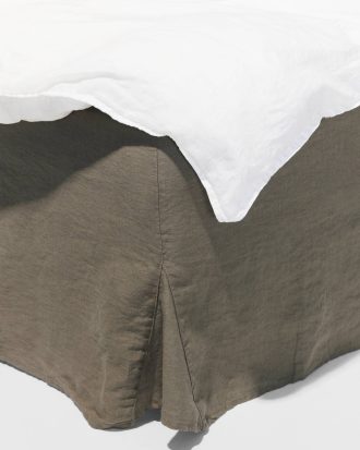 Pastill - Viola sängkappa i franskt lin höjd 60cm - Grön - 140X200